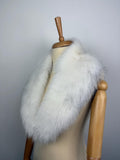Genuine White Fox Fur Collar: Handmade Luxury Fur Stole