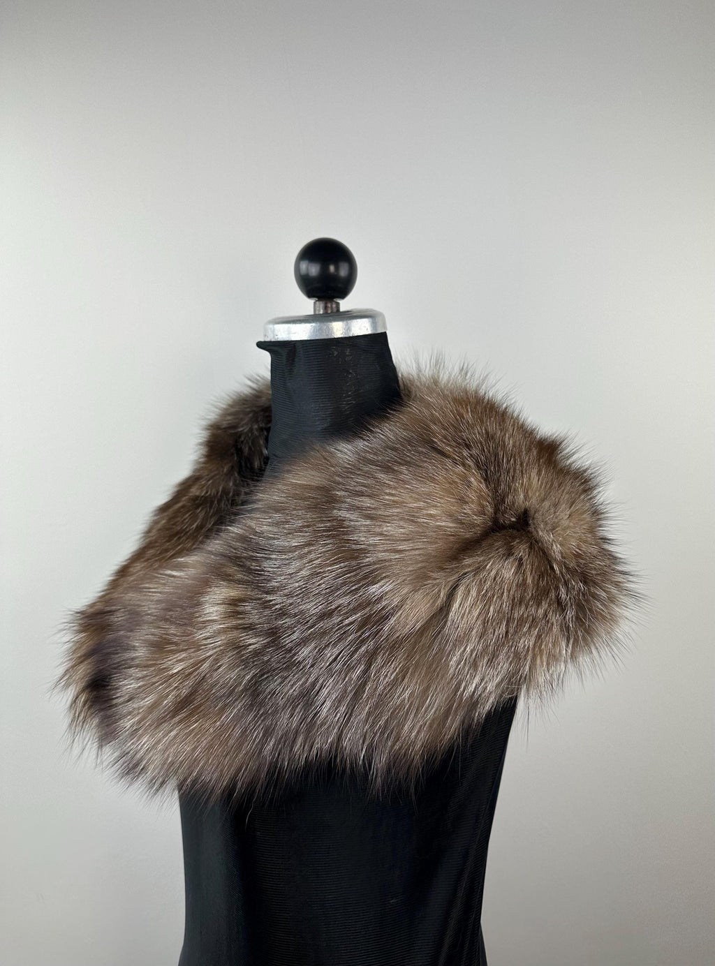 Crystal Fox Fur Collar: Handmade Fur Stole