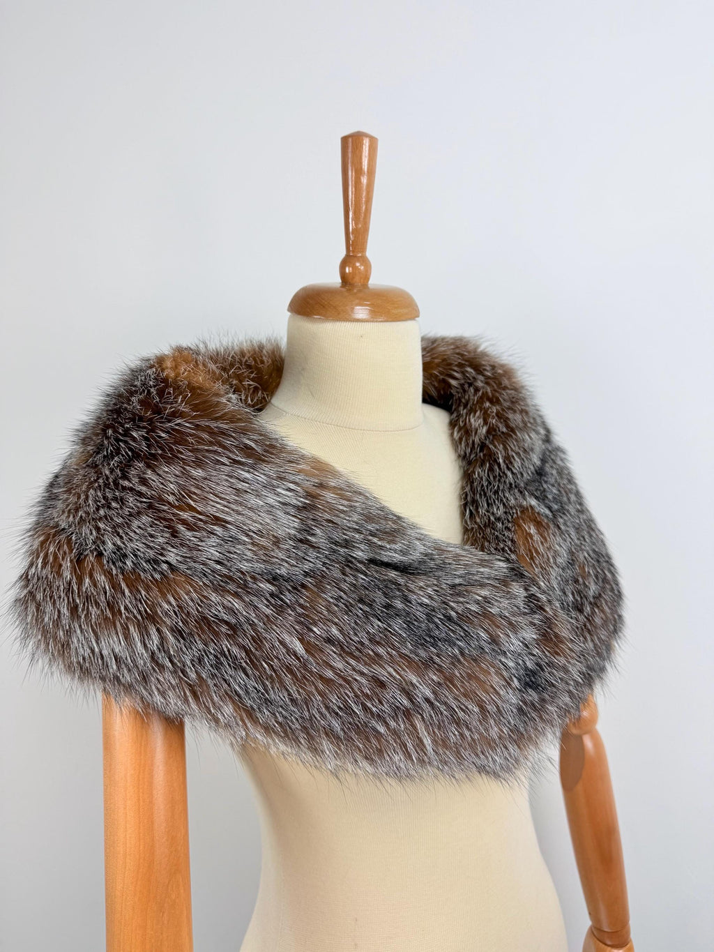 Luxury Crystal Fox Fur Collar: Real Fur Stole For Coat