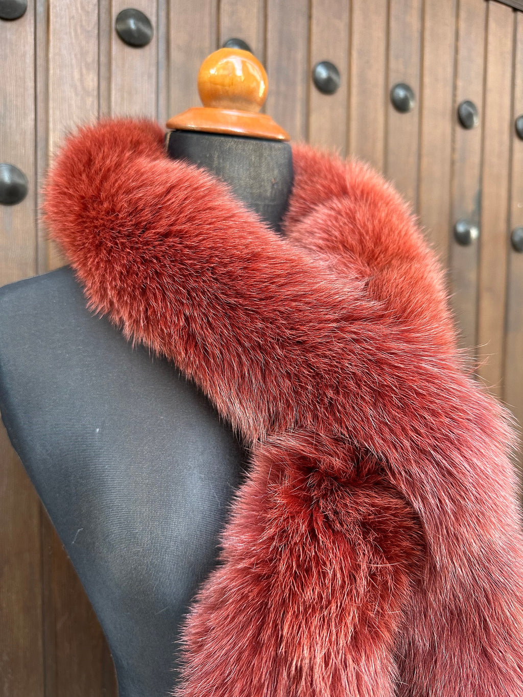 Fox Fur Scarf – Real Fur Scarf, Handmade in Greece, Luxury Winter Scarf
