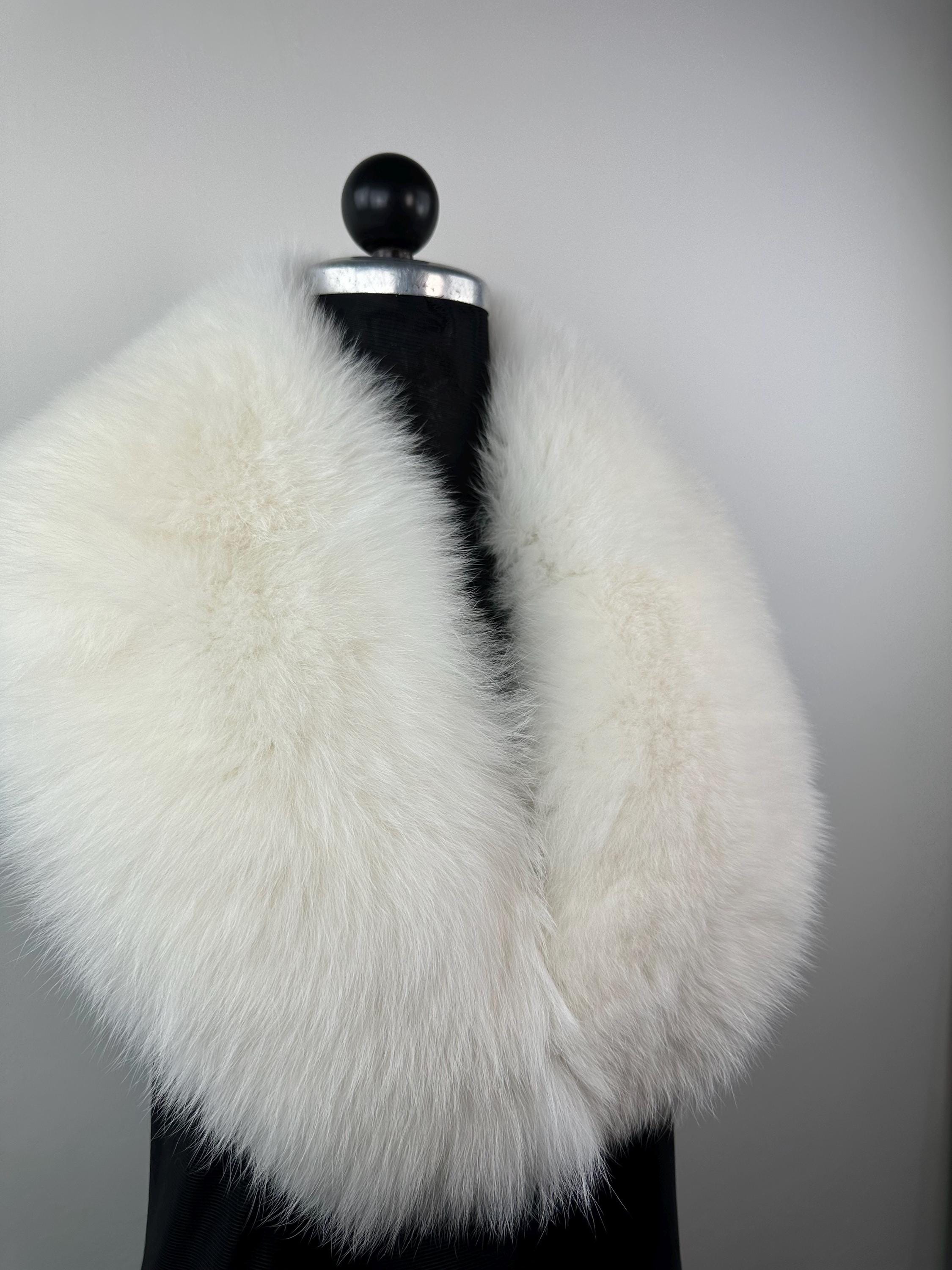 White Fox Fur Collar: Luxury Fur Bridal Stole