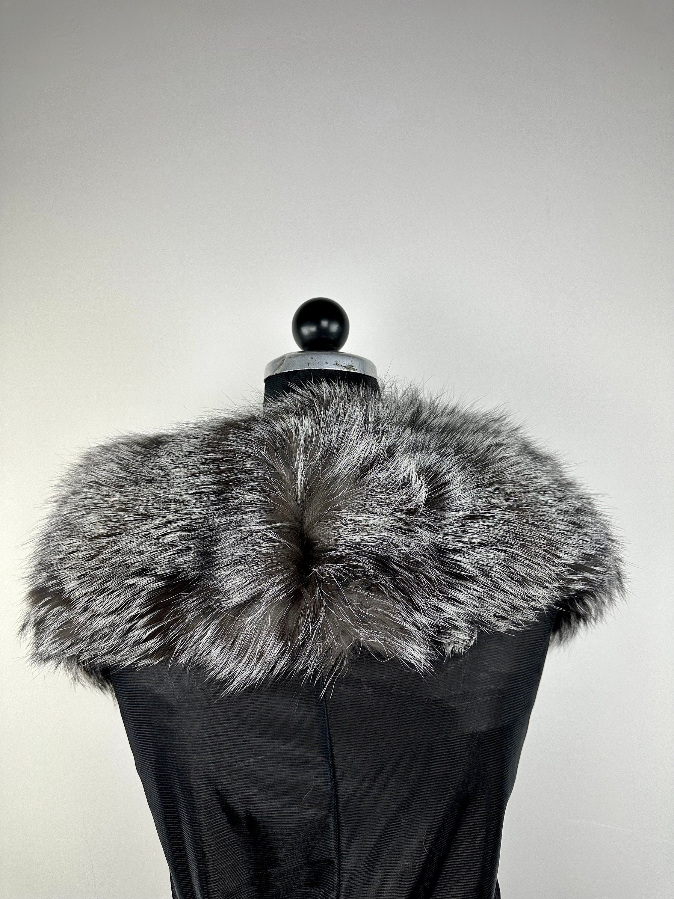 Silver Fox Fur Collar: Genuine Fur Stole