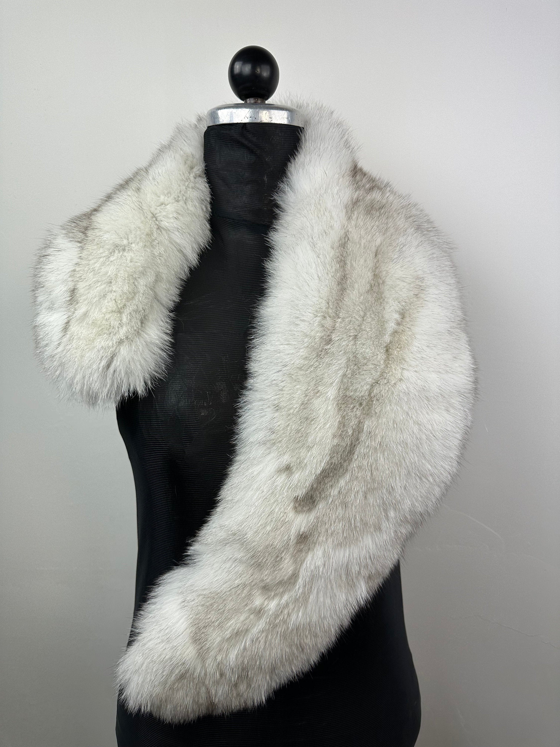 Genuine Fox Fur Collar: Handmade Fluffy Fur Stole