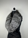 Silver Fox Fur Collar: Genuine Fur Stole