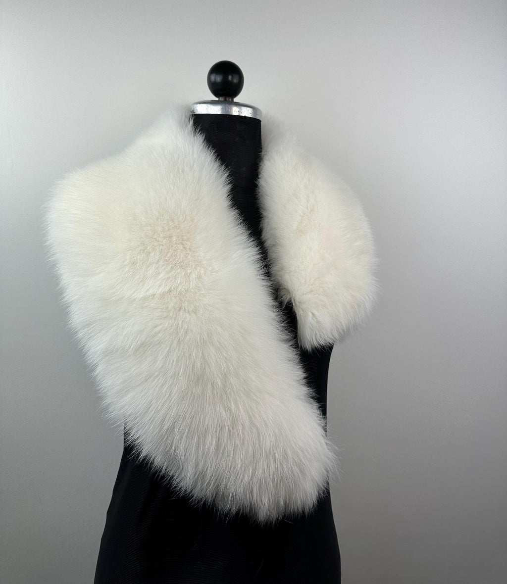 White Fox Fur Collar: Luxury Fur Bridal Stole