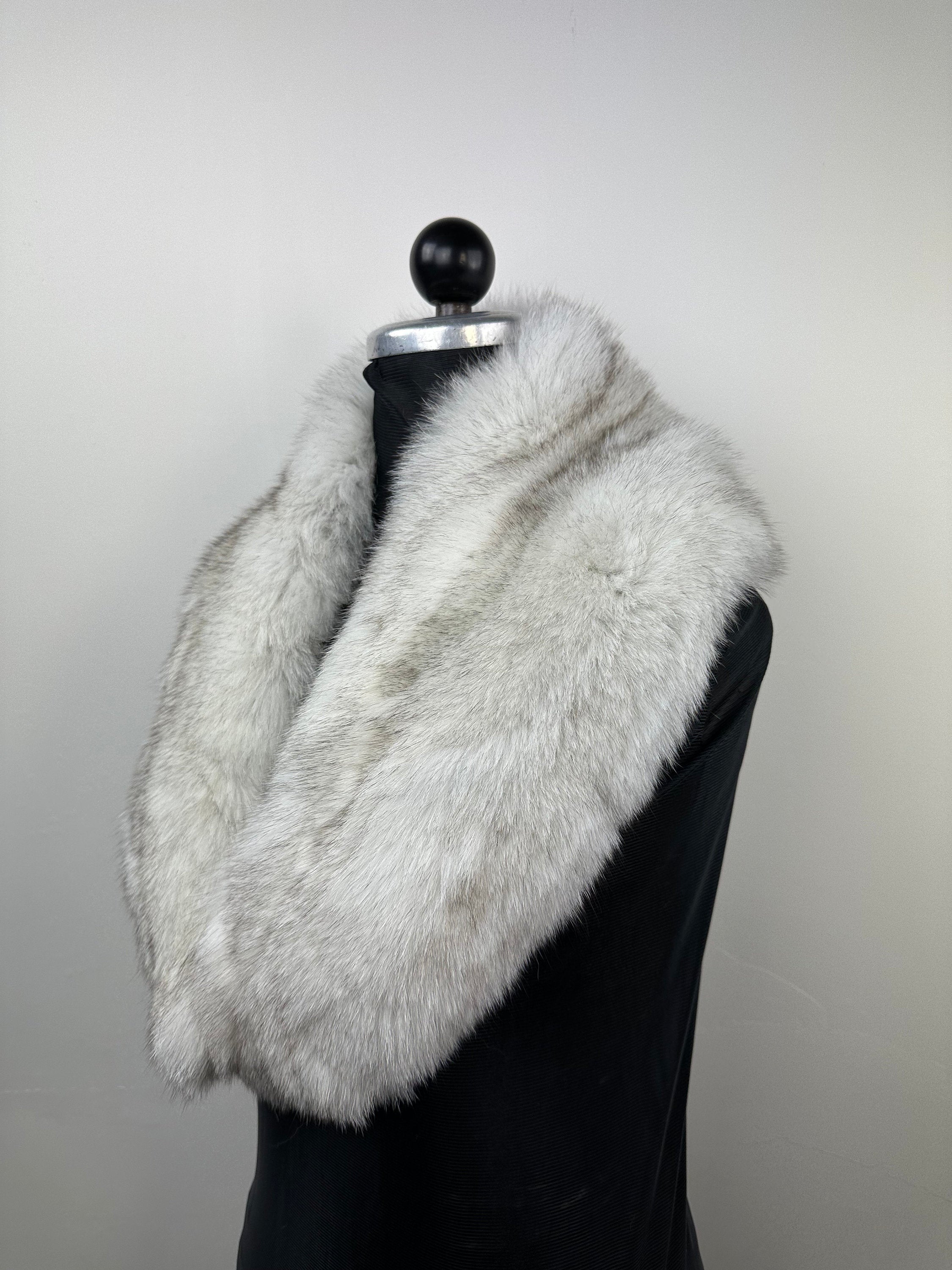 Genuine Fox Fur Collar: Handmade Fluffy Fur Stole