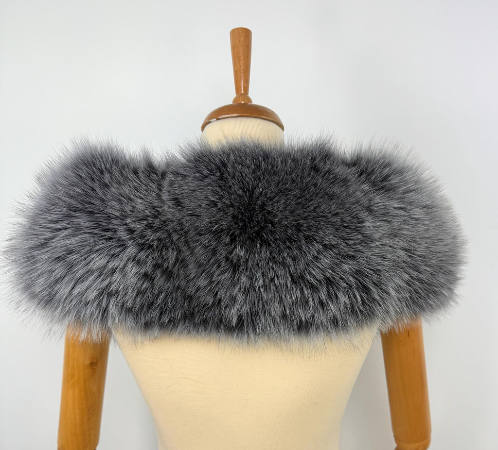 Real Fox Fur Collar – Handmade in Greece, Luxury Fur Neck Accessory for Women